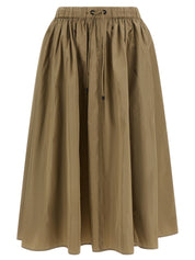 Max Mara Mxmlonza Silk-Blend Midi Skirt — Green