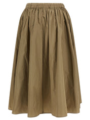 Max Mara Mxmlonza Silk-Blend Midi Skirt — Green