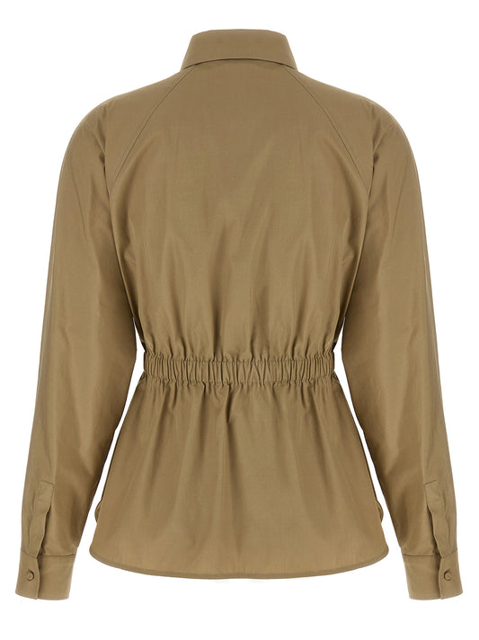 Max Mara Mxmtazzina Shirt - Green Cotton Poplin