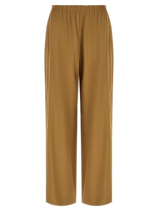 Max Mara Mxpdestino Trousers – Linen Wide Leg Pants
