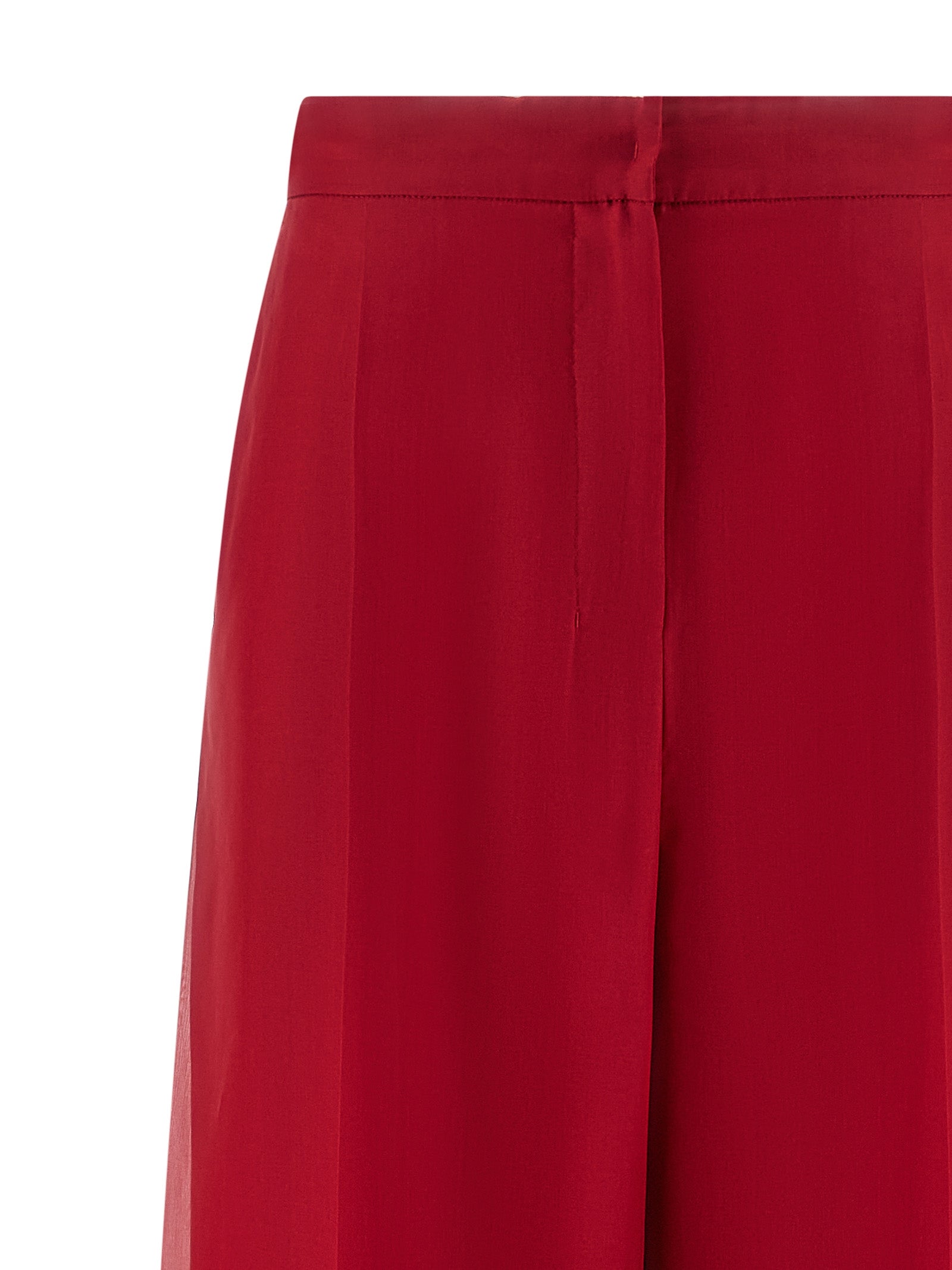 Max Mara Mxeolivi Trousers — Silk Organza Red Pants