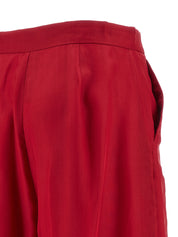 Max Mara Mxeolivi Trousers — Silk Organza Red Pants