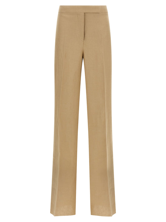 Max Mara Mxsbig Trousers — Linen Wide‑Leg Pants