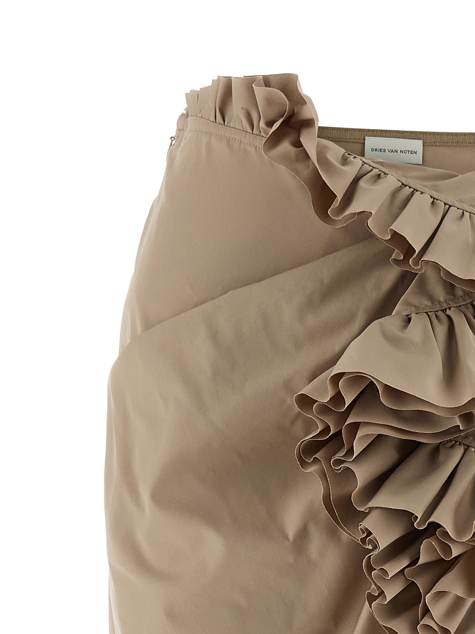 Dries Van Noten Sina Skirt — Beige Midi Skirt