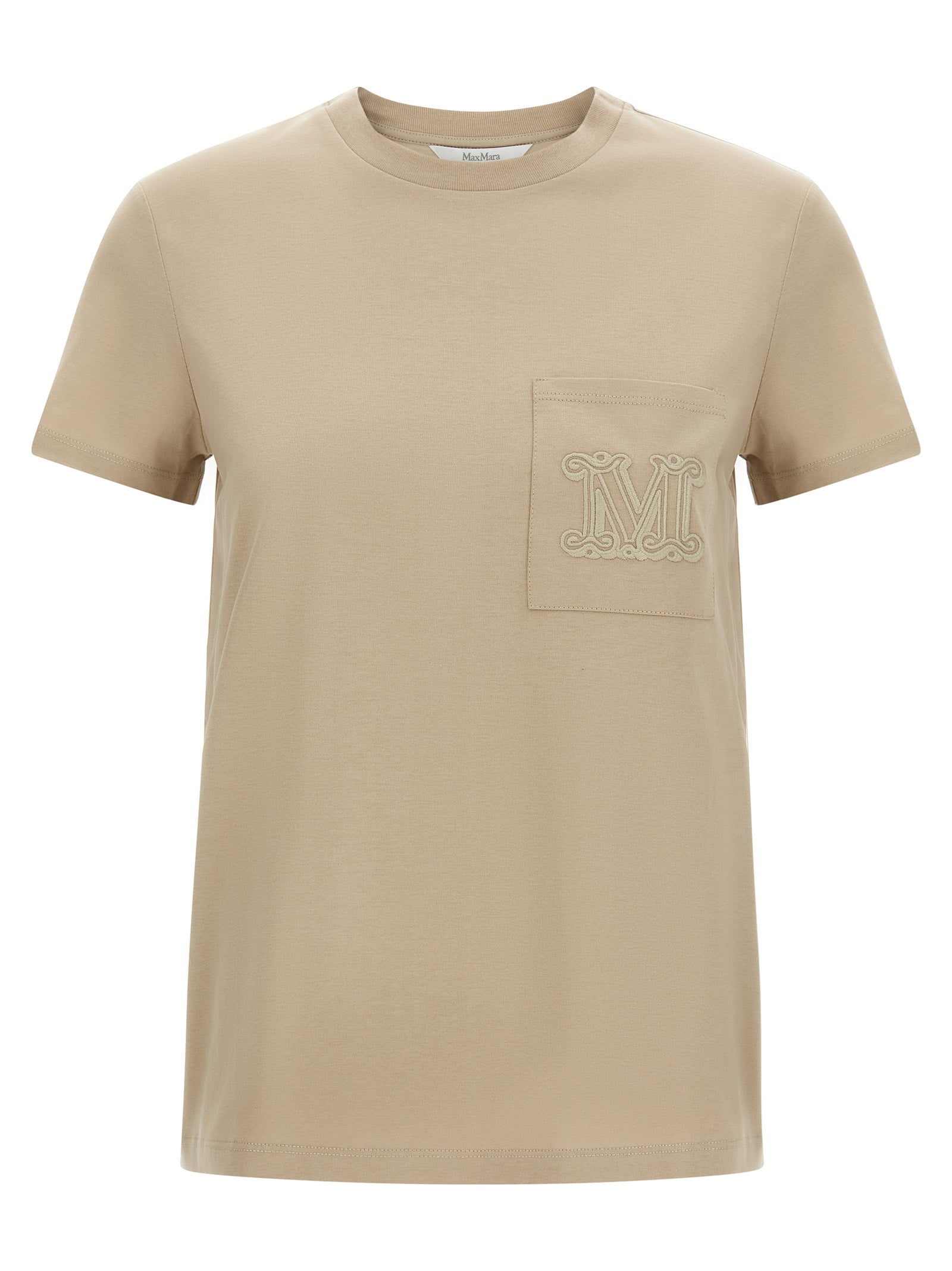 Max Mara Papaia T-shirt — Beige Cotton Topwear