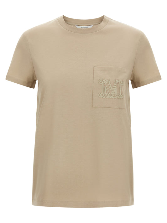 Max Mara Papaia T-shirt — Beige Cotton Topwear
