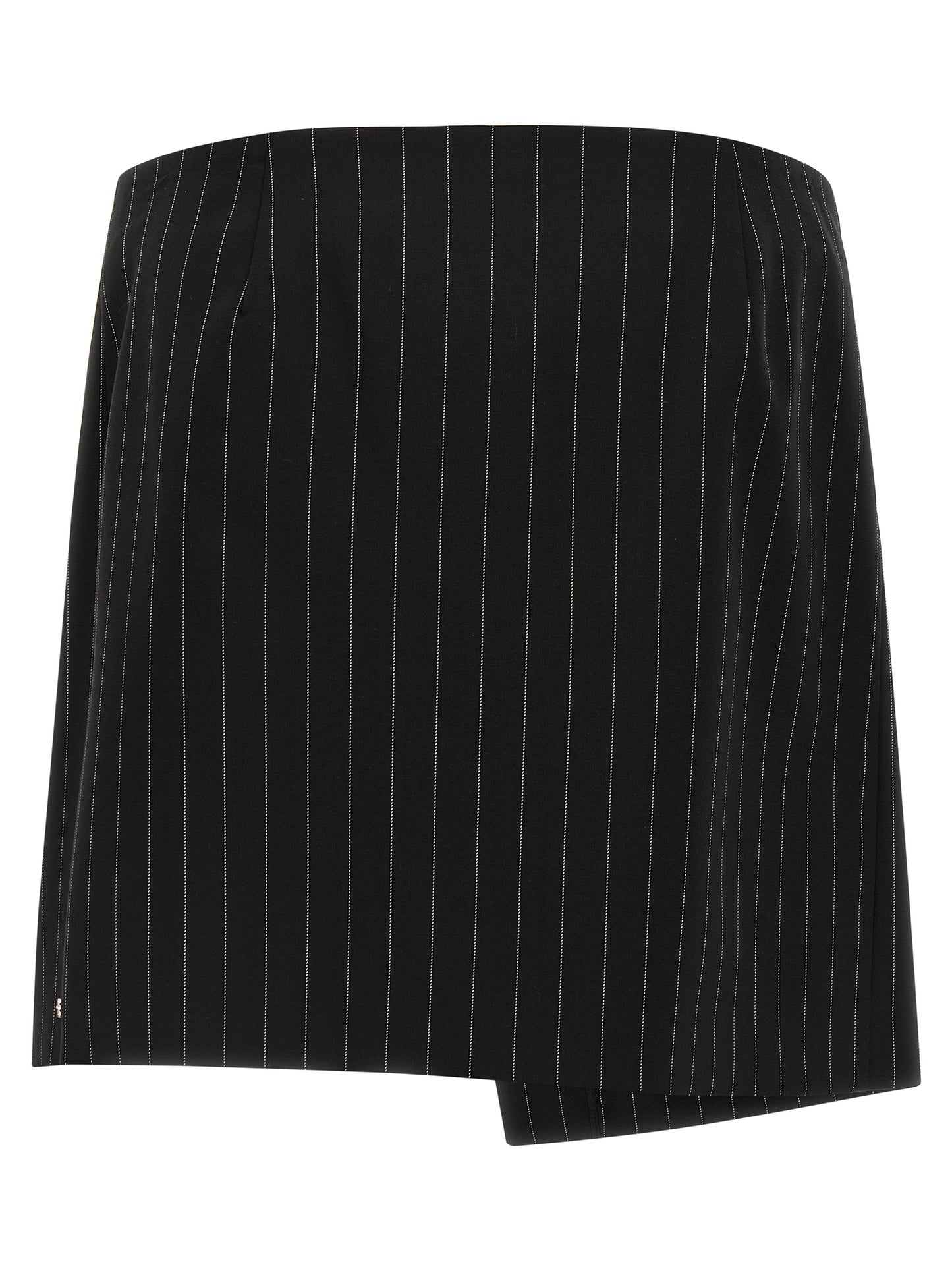 Sportmax Spxfatti Skirt — Mini Pinstriped Wrap Skirt