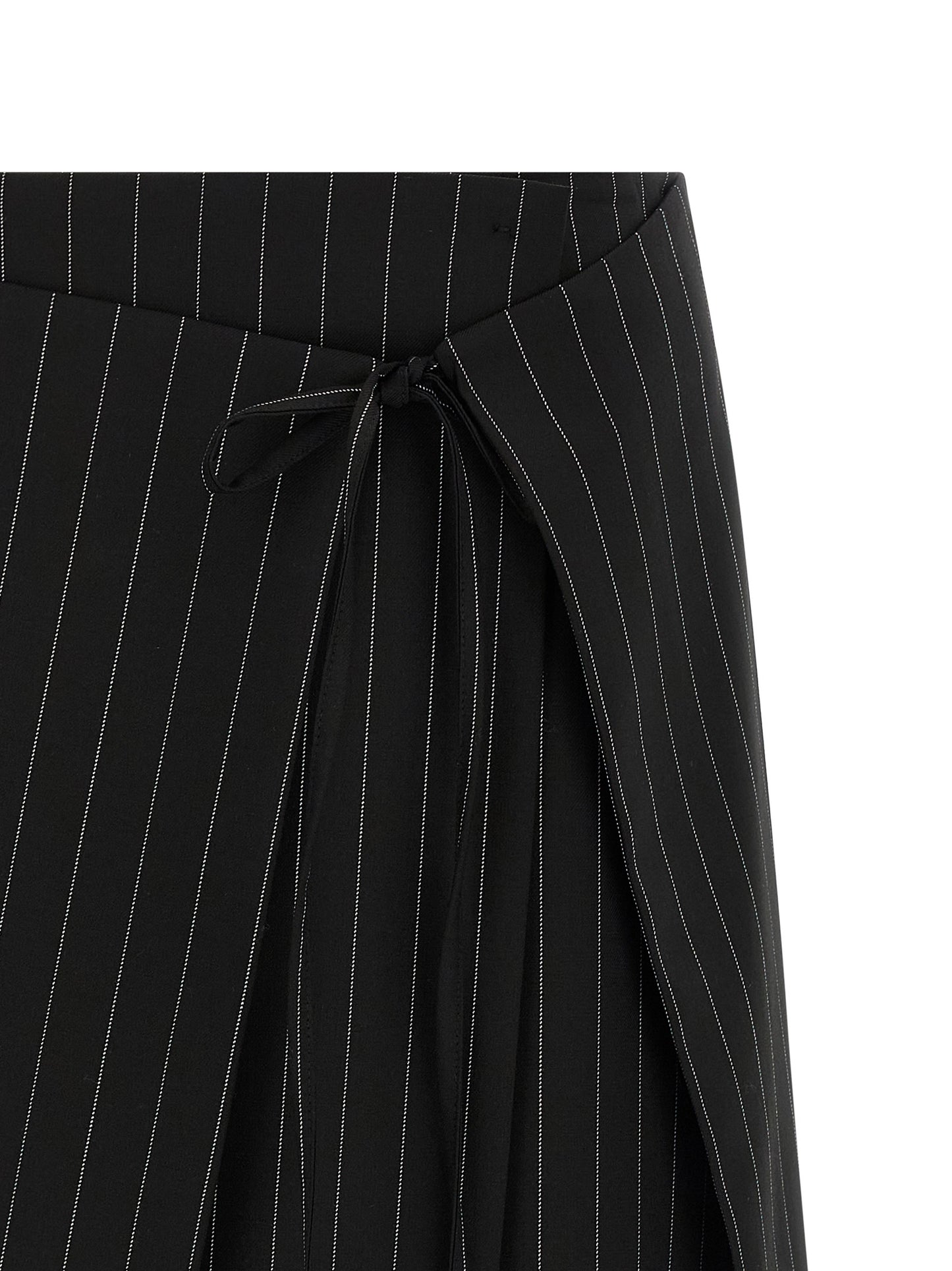 Sportmax Spxfatti Skirt — Mini Pinstriped Wrap Skirt