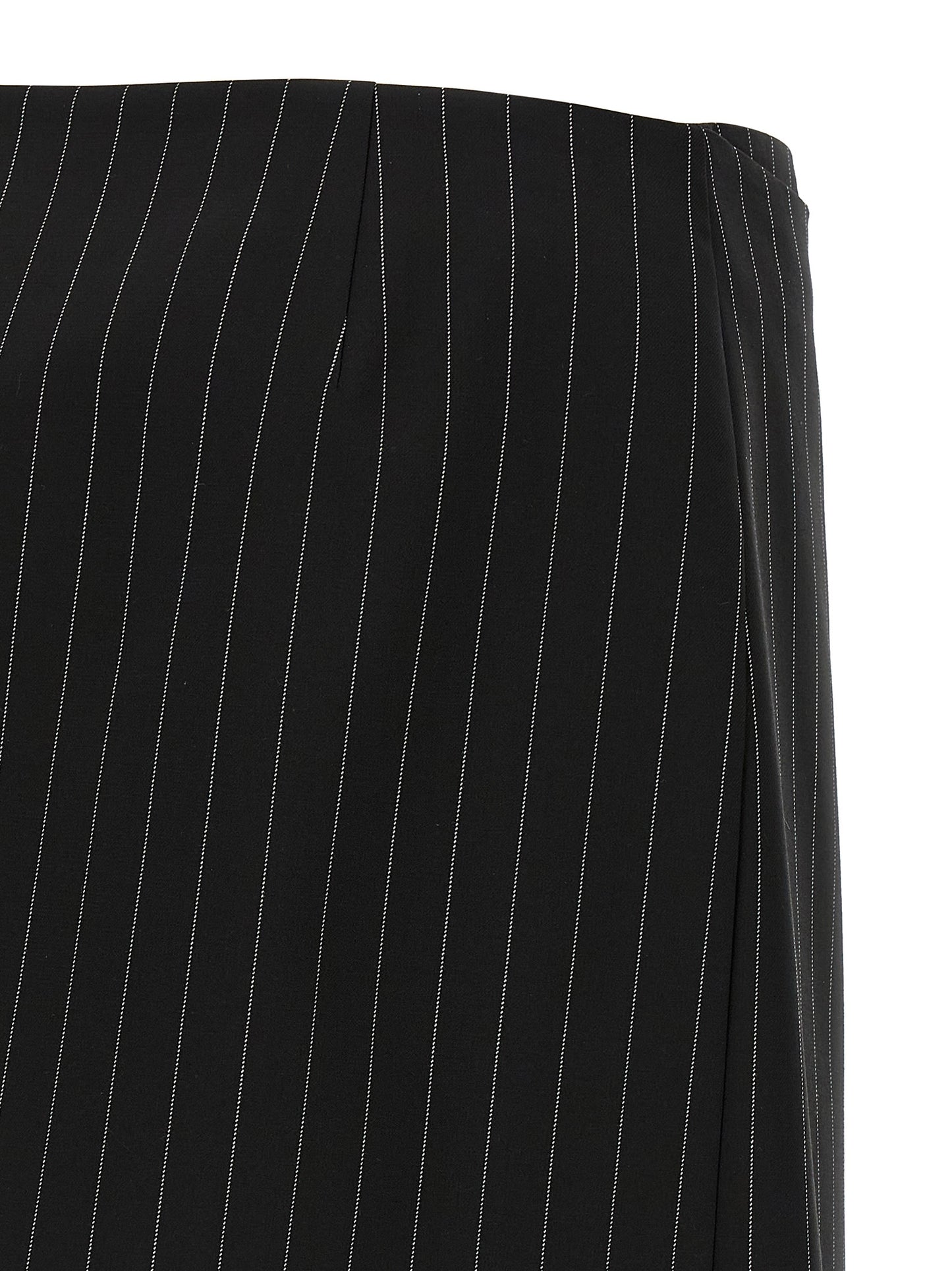 Sportmax Spxfatti Skirt — Mini Pinstriped Wrap Skirt