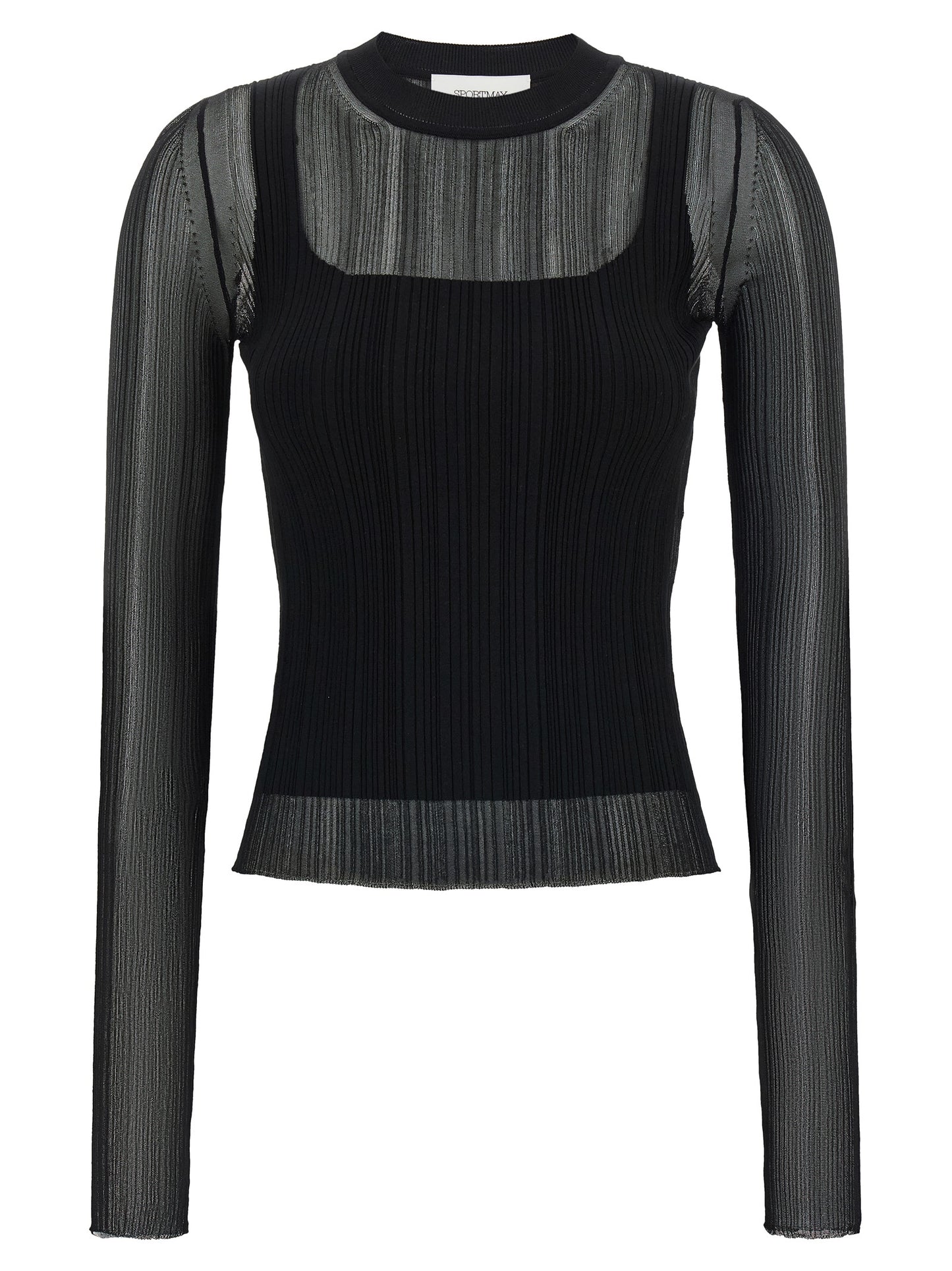 Sportmax Spxbuono Sweater - Black Knitwear, Slim Fit