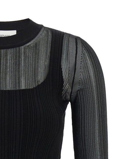 Sportmax Spxbuono Sweater - Black Knitwear, Slim Fit