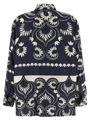 Weekend Max Mara Silk Shirt — Patchwork Blue Shirt