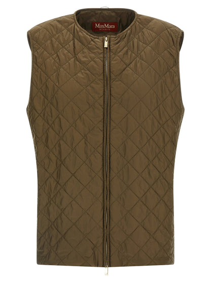 Max Mara Studio Padded Coat — Women's Green Coat