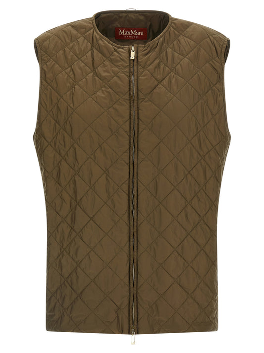 Max Mara Studio Padded Coat — Women's Green Coat