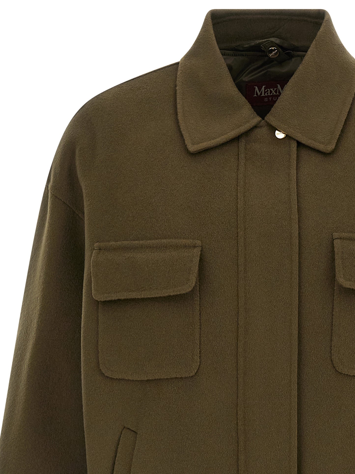Max Mara Studio Padded Coat — Women's Green Coat
