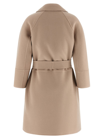 Max Mara 'S Arona Coat — Beige Wool Wrap Coat