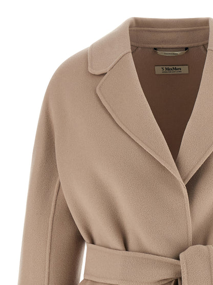Max Mara 'S Arona Coat — Beige Wool Wrap Coat