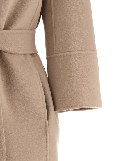 Max Mara 'S Arona Coat — Beige Wool Wrap Coat