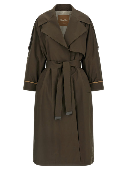 Max Mara The Cube Trench Coat — Oversized Green Coat