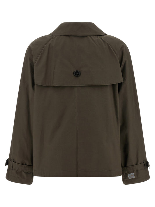 Max Mara The Cube Trench Coat - Green Short Coat