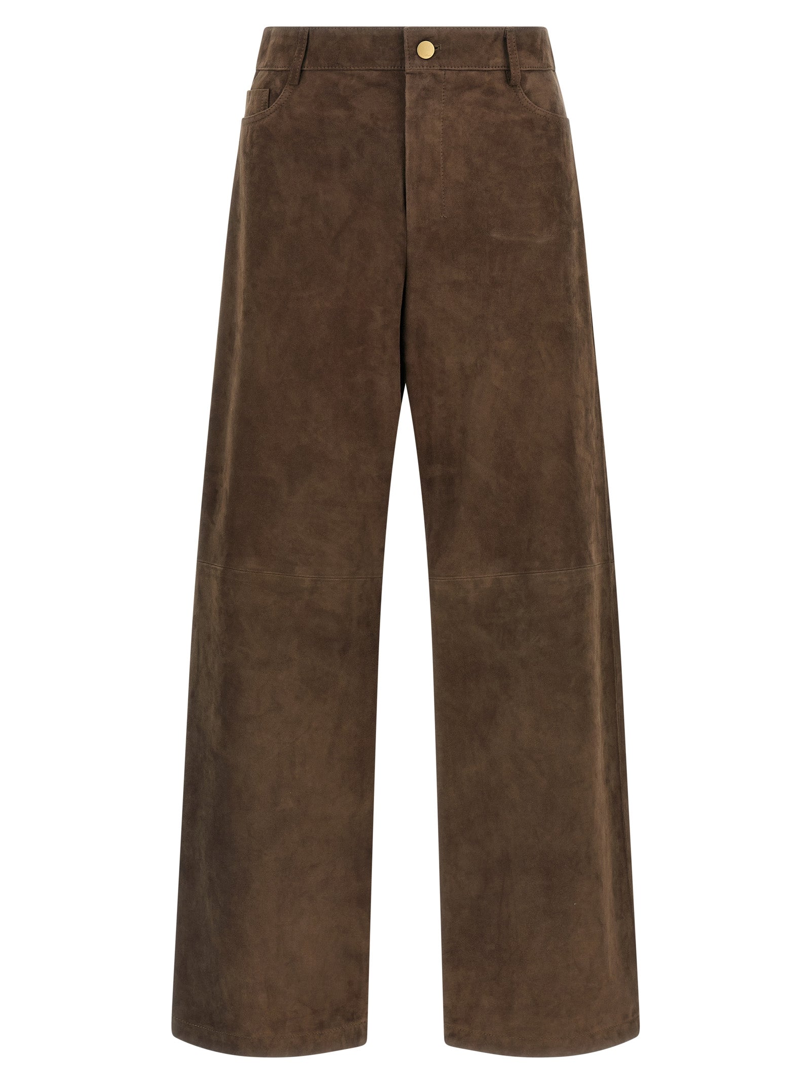 Max Mara 'S Smmfulmine Brown Suede Trousers — Women