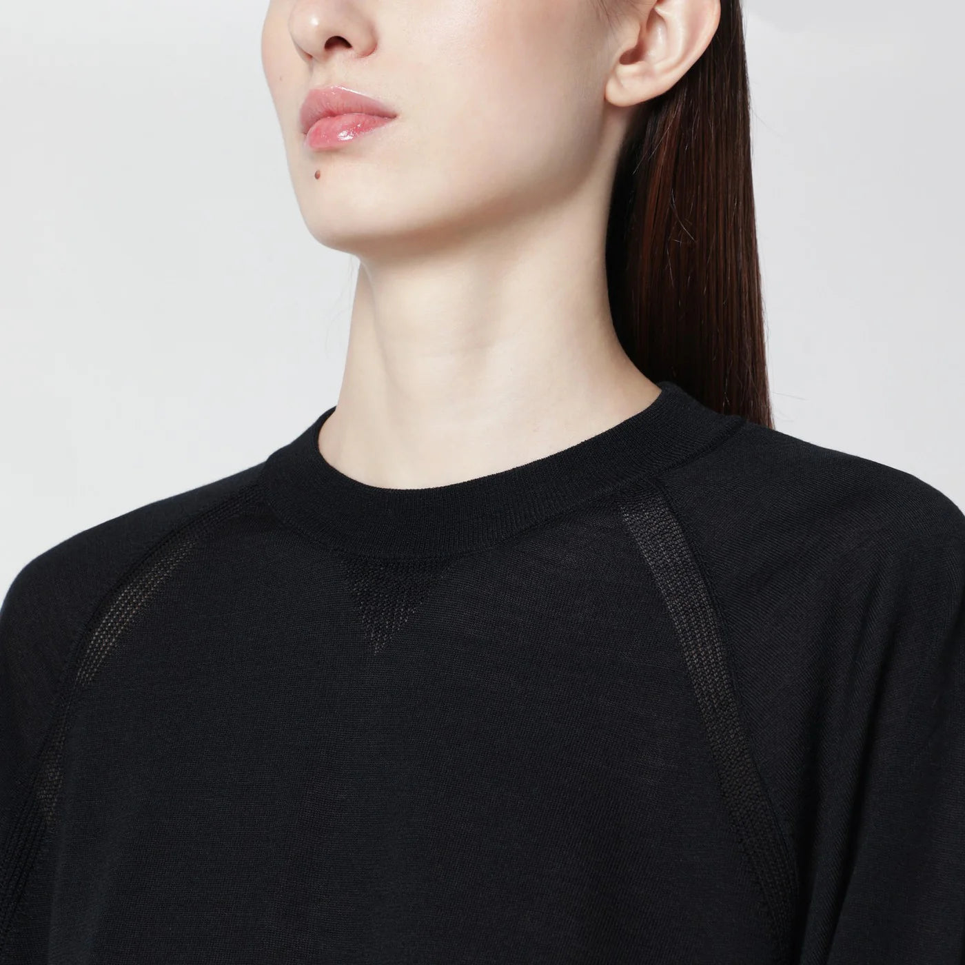 Roberto Collina Black wool crewneck sweater
