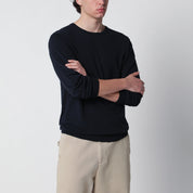 Roberto Collina Navy blue cotton crewneck sweater
