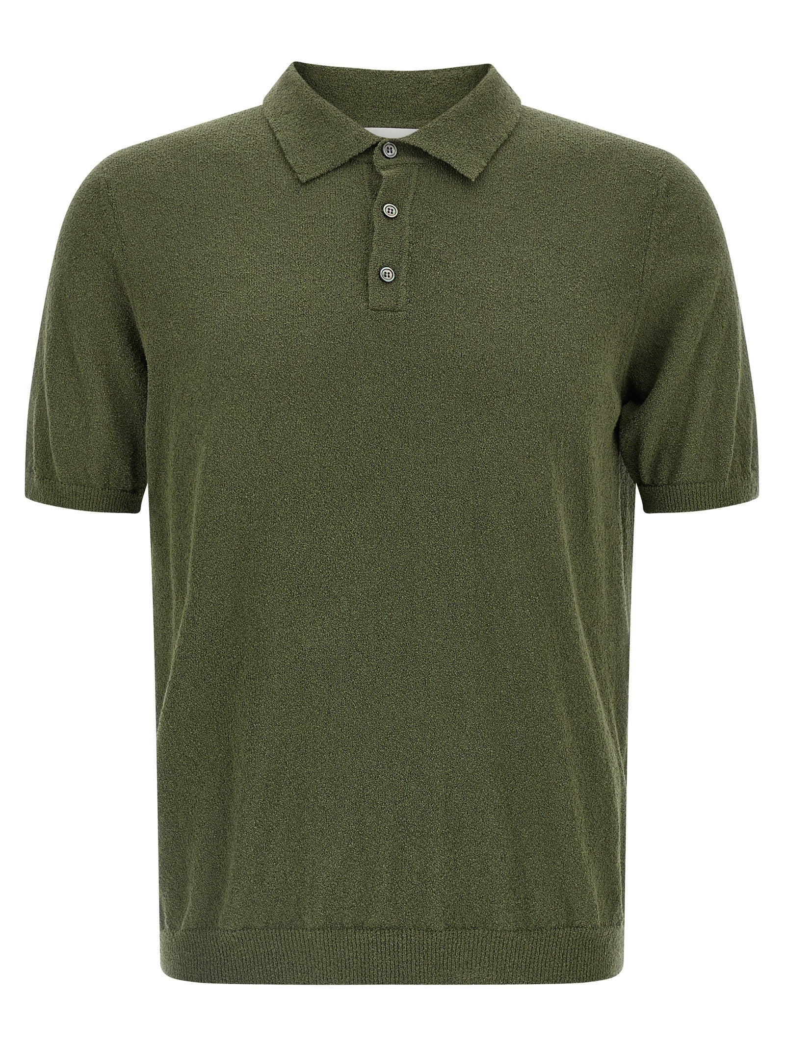 Roberto Collina Spongy Effect Polo Shirt — Green, Men’s