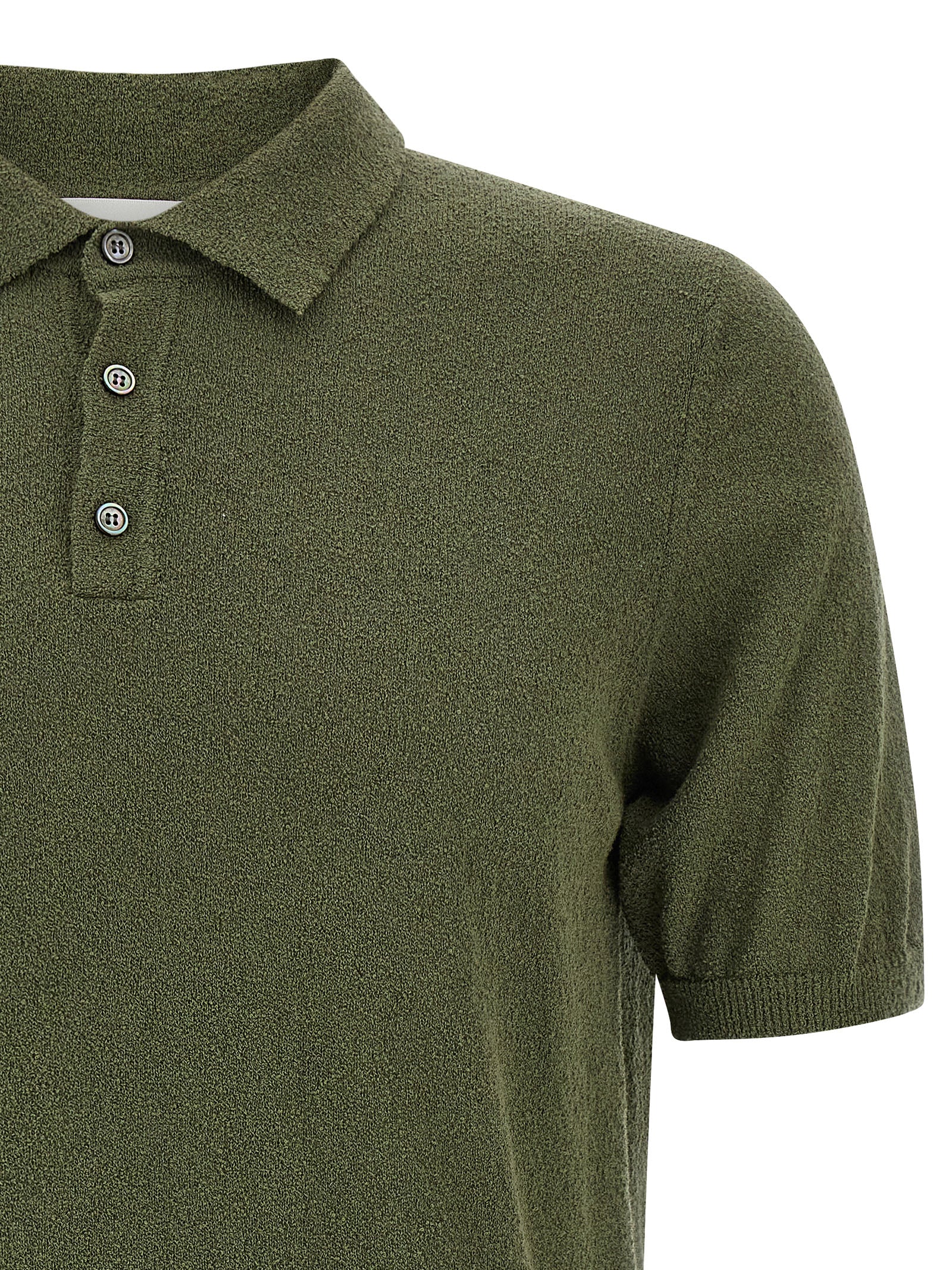 Roberto Collina Spongy Effect Polo Shirt — Green, Men’s
