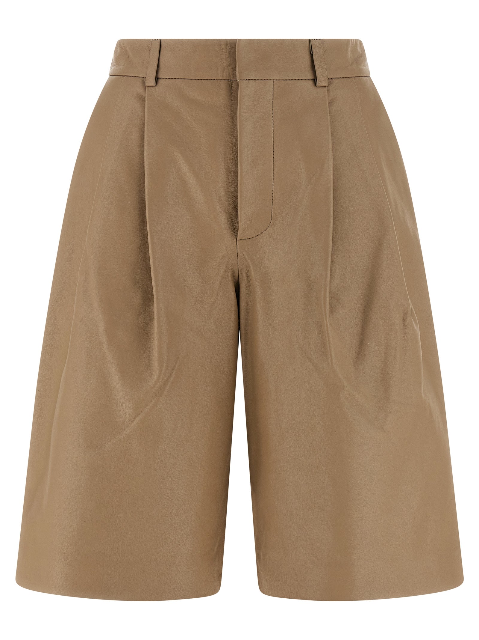 Yves Salomon Beige Tassel Bermuda Shorts — Short Trousers