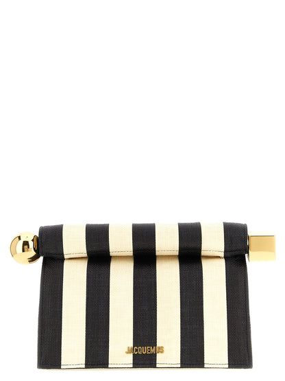 Jacquemus La Pochette Rond Carré Clutch — Raffia Clutch