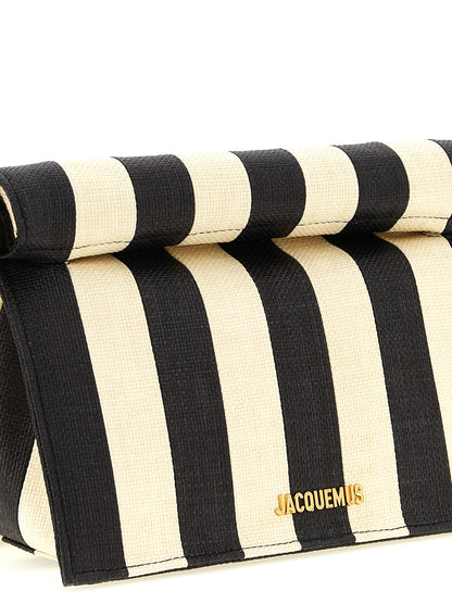 Jacquemus La Pochette Rond Carré Clutch — Raffia Clutch