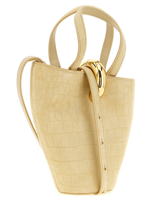 Jacquemus Le Petit Bambola Mini Handbag — Beige Croc