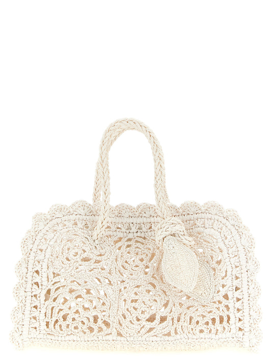 Jacquemus Le Petit Turismo Crochet Handbag — White, €890