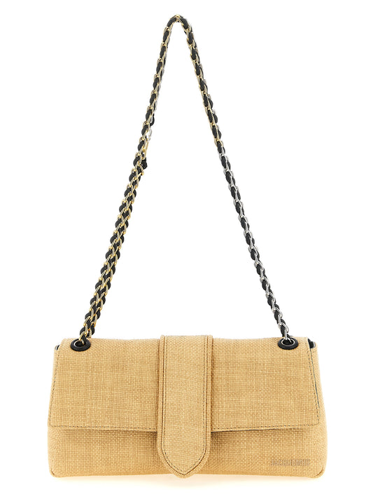 Jacquemus Le Bambino Chaîne Shoulder Bag — Beige Raffia