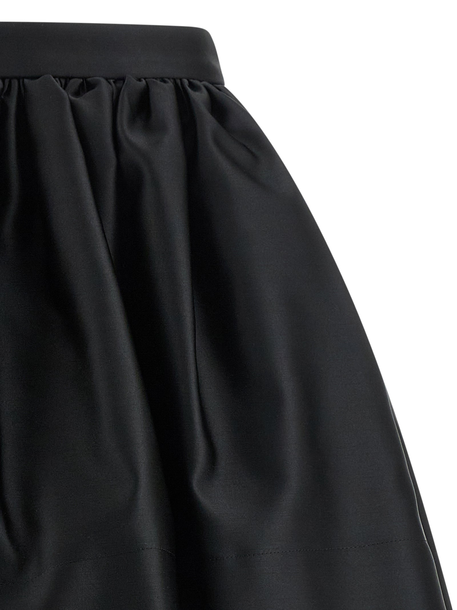 Paco Rabanne Satin Skirt — Mini Balloon Black, New Arrival