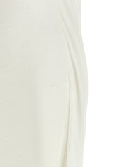 Jacquemus La Robe Maille Plumetis Dress — White Midi