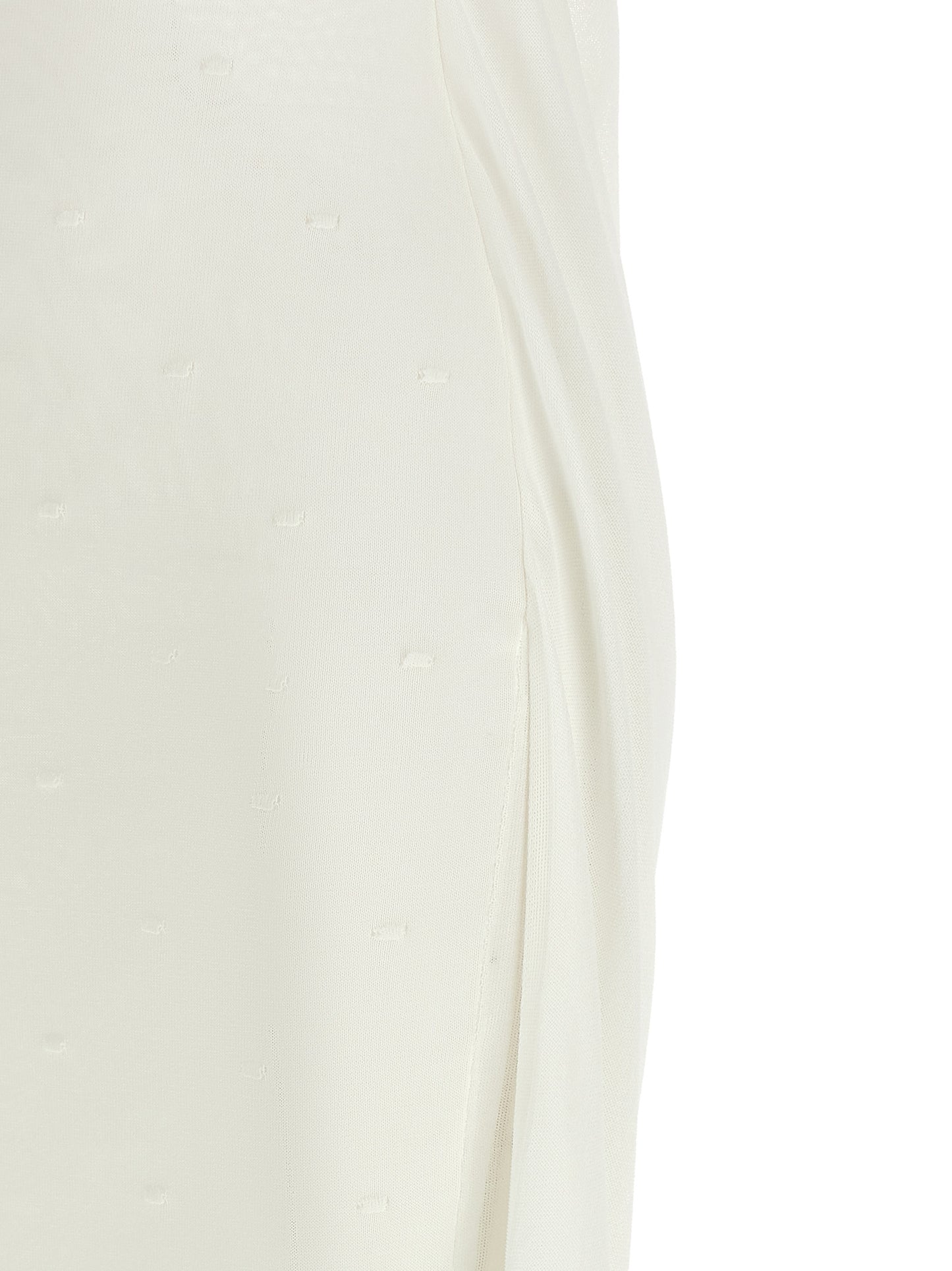 Jacquemus La Robe Maille Plumetis Dress — White Midi