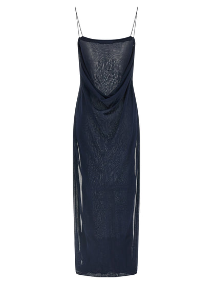 Jacquemus La Robe Maille Plumetis Dress — Blue Dress