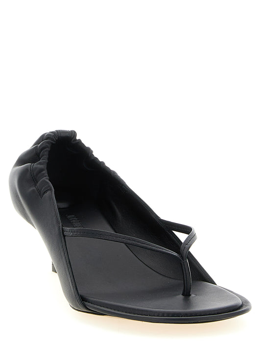 Jacquemus Les Sandales Nu-pieds B Sandals — Black 4.5cm