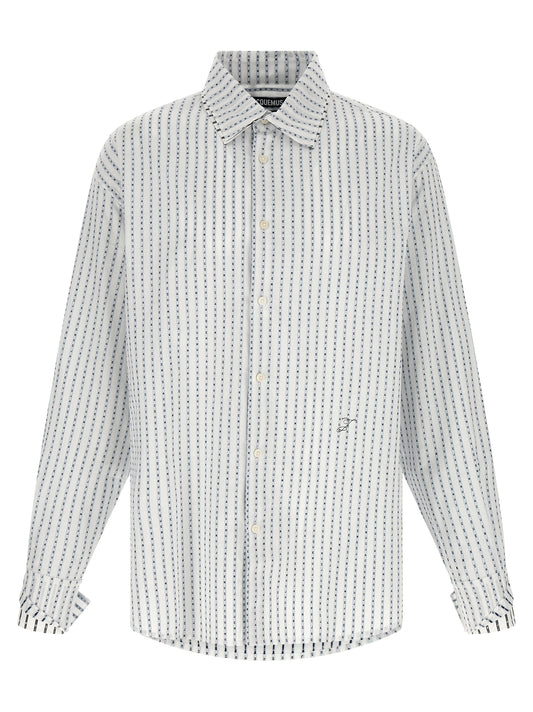 Jacquemus La Chemise Letro Shirt — Men's Striped Shirt