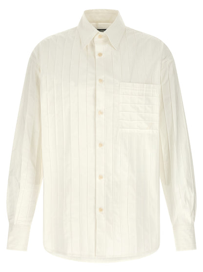 Jacquemus La Chemise Camargue Shirt — Oversized White