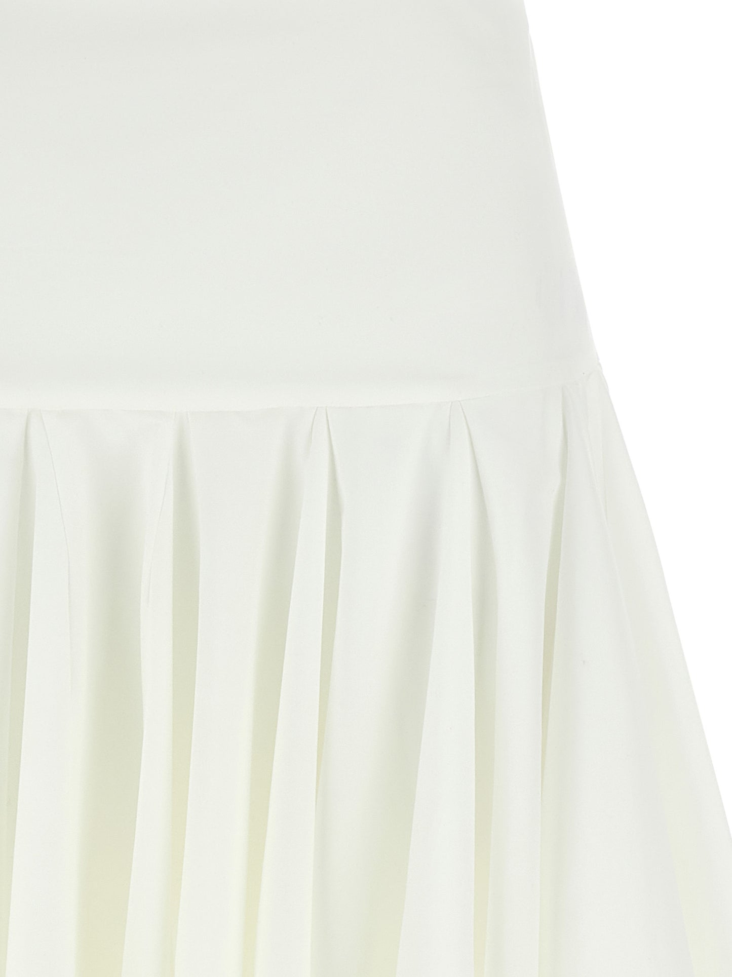 Jacquemus Le Jupon Midi Skirt — White Cotton Poplin