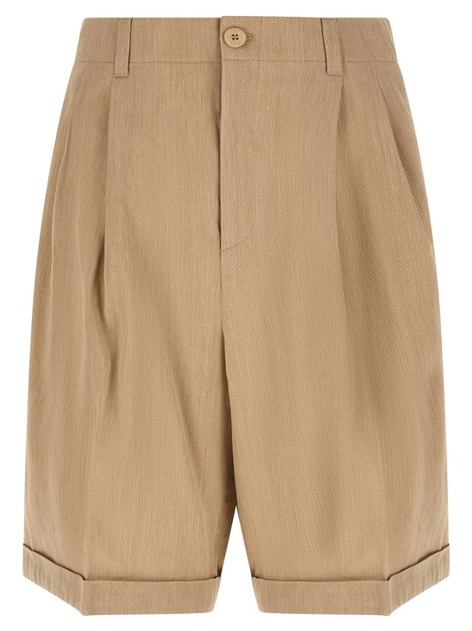 Jacquemus Le Short Pastro Bermuda Shorts – Beige Linen