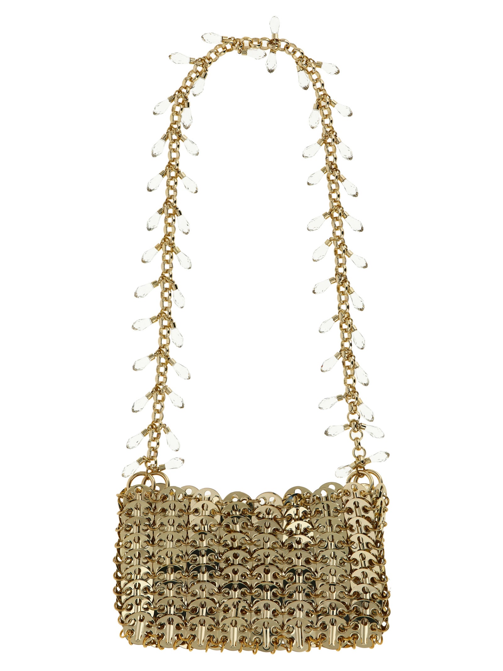 Paco Rabanne 1969 Nano Crystal Shoulder Bag — Gold