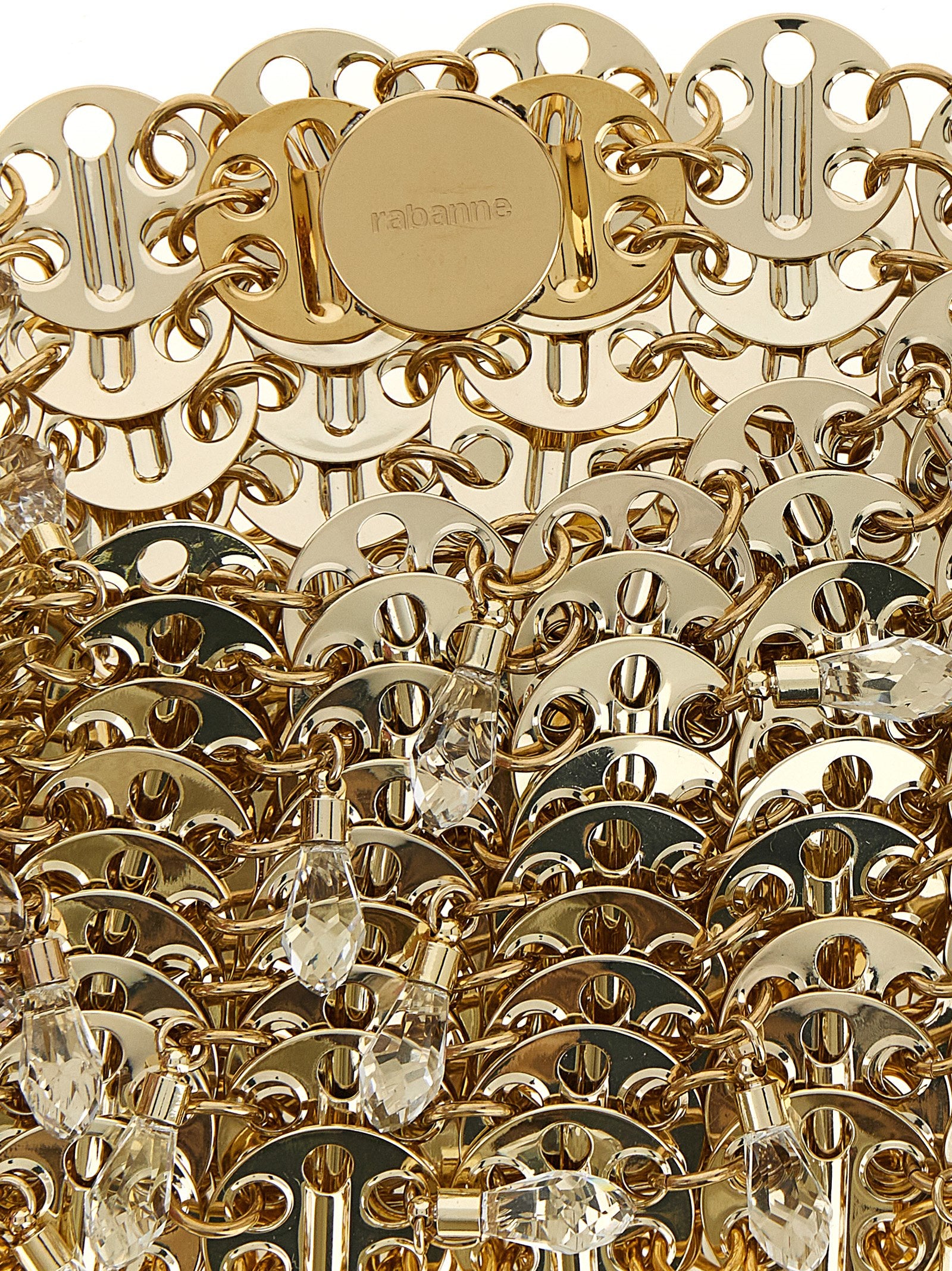 Paco Rabanne 1969 Nano Crystal Shoulder Bag — Gold