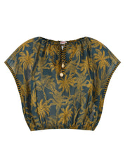 Eres Crocodile Top — Beachwear Crop for Women