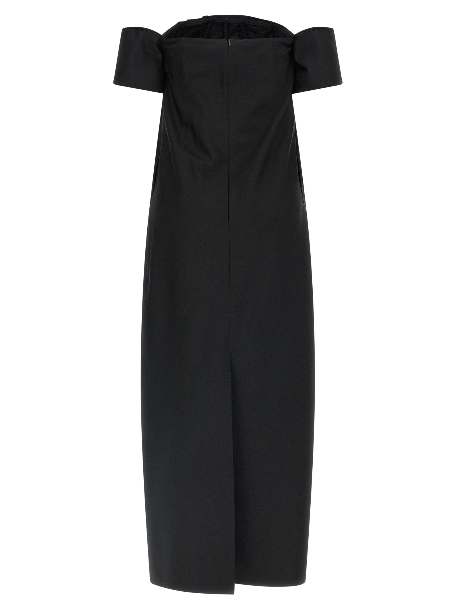 Magda Butrym Re26 Off-Shoulder Wool-Silk Dress