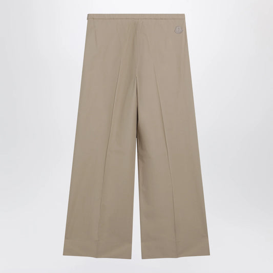 Moncler Beige Cotton Trousers — New In SS26