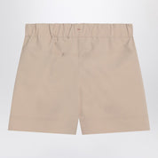 Moncler Grenoble Beige shorts with logo patch